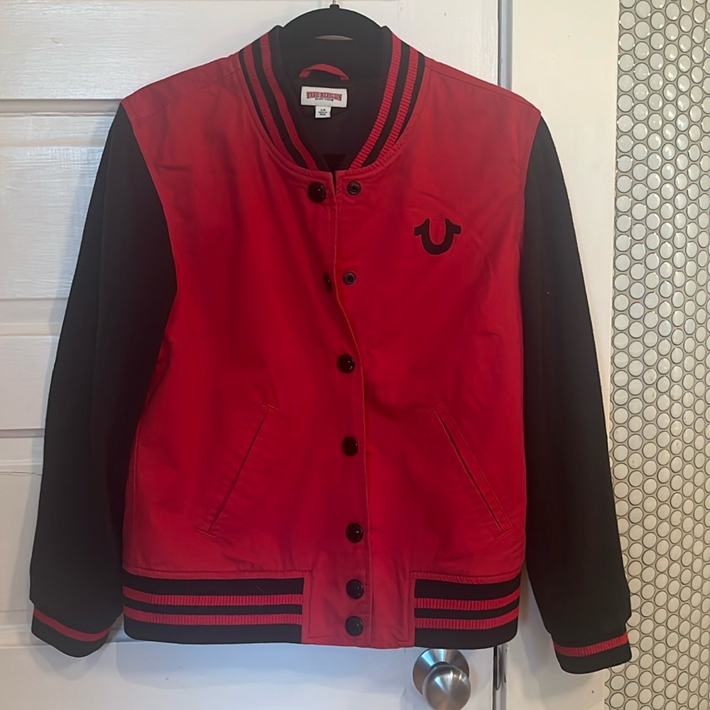 True religion retro baseball jacket in great condition